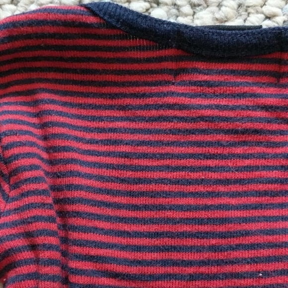 Baby 3-6 m Polo striped long sleeve onesie w/snaps - Picture 5 of 5